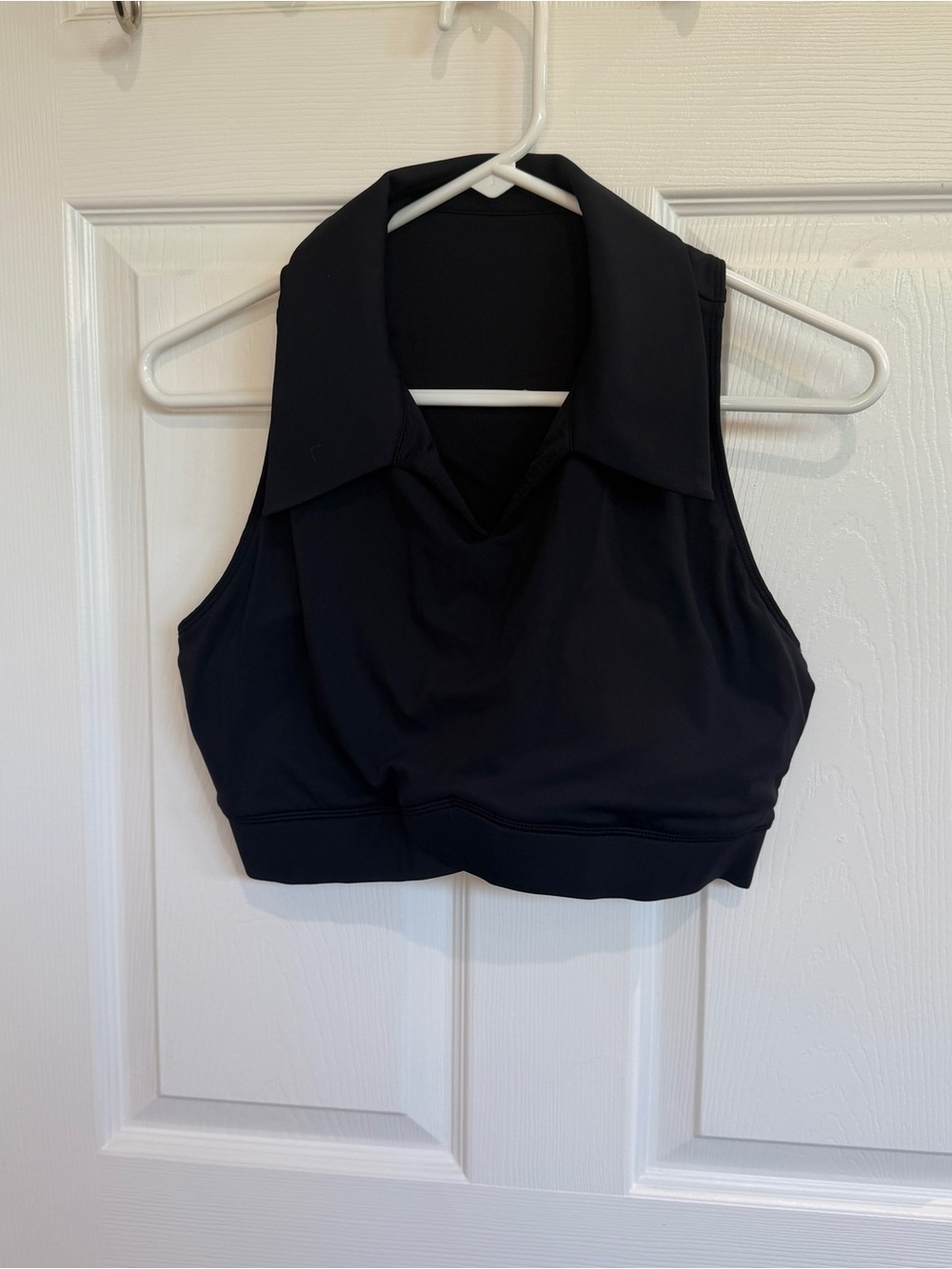 Halara SoftlyZero QuickDry Polo Collar V Neck Racerback Cropped Tennis Tank Top - Picture 4 of 6